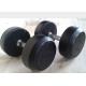 Environmental Rubber Coated Dumbbells / Durable Gym Fitness Accessories