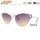 Women's fashionable sunglasses with metal frame, UV 400 Protection Lens