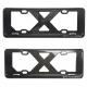 Genuine Carbon Fiber License Plate Frame Red Silver Chinese Car Plate Electric Vehicle