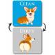 reversible Cartoon Animal Dirty Clean Magnet Dishwasher dirty Sign For Kitchen