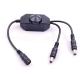 12v 1 Female to Splitter 2 Male DC Power on off Rotation Switch Controller LED Dimmer for Lamp