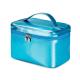 Daily Waterproof Blue Wash PU Cylinder Makeup Bags