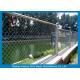 Decorative School Playground Galvanized Chain Link Wire Fence , Chain Wire Fencing