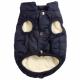  				2 Layers Fleece Lined Warm Dog Jacket for Puppy Winter Cold Weather Dog Coat 	        