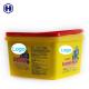 Plastic Cover IML Tubs Thermal Formed Yellow  Plastic Biscuit Containers