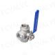 Water Media T Port Stainless Steel 3 Way Thread Ball Valve for Industrial Operations