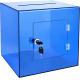 Large Coin Clear Acrylic Donation Box With Lock Clear Plastic Vote Case
