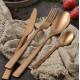 China NEWTO Stainless Steel Gold Cutlery Set Brush polish /Flatware Set/Kitchen Household Items