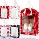 Valentine'S Day Heart Gift Bag With Clear Window And Handles 10 X 7 X 3.15 Inch Gift Bags For Valentine'S