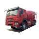 12cbm Red Used Concrete Mixer Truck With Pump Sinotruk HOWO