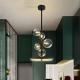 Modern Nordic Hanging Led Lamp Glass Pendant Lamps Dia28/48cm With Long Pole