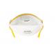 Elasticated Strap Fold Flat Mask , White Color N95 Valved Respirator Mask