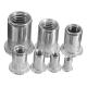 Zinc Plated Carbon Steel Blue White Knurled Body Rivet Nut Flat Head Threaded Insert Nutsert