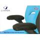 Colorful Velboa High Density Memory Foam Cover For Student Chair , Black Color