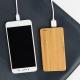 Smartphone Wireless 6000mAh Wooden Portable Charger Li - Ion Battery Type