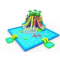 Kids inflatable water park equipment , OEM/ODM jungle inflatable water slide pool park