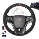 Warm Black Suede Comfortable Custom Hand Sewing Steering Wheel Cover For Chevrolet Malibu 2011 2012 2013 2014