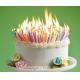 Multi Color Spiral Birthday Candles 100% Paraffin Wax , Party Strip Cake Candles