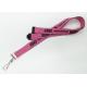 Cute Pink Color Heat Transfer Lanyard With Twinkling Diamonds