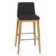 Classic Espresso Counter Height Commercial Bar Stools With Backs / Rectangle Bar Stools
