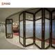 38mm Visible Aluminum Folding Doors Save Space Partition Foldable Gate