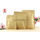 Printed Resealable Kraft Brown Paper Bags With Zipper Foil Lined Aluminium Foil Packing