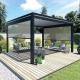 3x3m 3x4m Aluminum Patio Pergola Villa Yard Electric Flip Garden Louvered Pergola