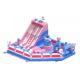 Kids Inflatable Small Bouncy Castle Pink Blue With Slides