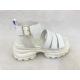 Breathable Microfiber Summer Sandals PU White Sandals For Women