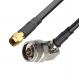 Lmr-240 Low Loss Rf Cable Black Sma Male Straight Plug To N Male Plug Right Angle Plug