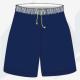 Unisex 300gsm Navy Blue Rugby Teamwear Shorts Full Size