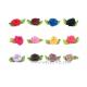 Handmade bow    ribbon bow  hair bow   rose with leaf  garment accessories