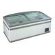 Supermarket air curtain commercial refrigerator top glass sliding door mobile deep chest island display island display