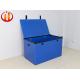 Blue Waterproof PP Corrugated Plastic Box With Lid Flat Surface