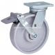 Ball Bearing 8 1000kg Plate Brake Castlron Caster 7828-96 Grey Color Application Caster