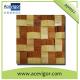 Solid wood wall tiles mosaic with wavy shape