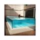 100mm Transparent Acrylic Glass Swimming Pool Panel Cast Acrylic Sheet Style Oval Shape
