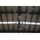 HVLS Energy Saving Large Industrial Ceiling Fan , 24 inch Workshop Ceiling Fans