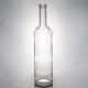 750ml Round Glass Liquor Bottle for Whisky Rum Gin with Cork Stopper and Glass Collar