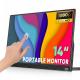 Portable External Monitor 14inch 60Hz Refresh Rate Mini HDMI Connectivity for Gaming