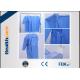 Reinforced Disposable Surgical Gowns 120x140 High Risk Sterile SMS Gown With Knitted Cuff