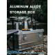 Aluminum Alloy Car Storage Box Camping Equipment Travel Vehicle Mounted Container Large Capacity Storage Box Case