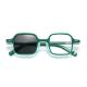 Men Acetate Frame Glasses Interchangeable Lenses Outer Circle Inner Square