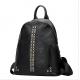 Travelling bags  school bag rivet double shoulder bags real cow leather handbags