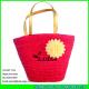 LUDA fashion straw tote flower handmade woven handbags totes