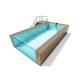 Endless Pool Shipping Container Swimming Pool with Rectangular Fiberglass Pool and Spa