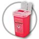 1 Litre Sharps disposal container, Sliding Lid, Red,Sharps Container  | WinnerCare