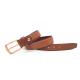 3.5cm Mens Dress Casual Ostrich Leather Belts With Copper Buckle