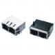Double Port Rj45 Shielded Cat5e Connectors For USB Hub / Network Switch