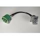 J1708 Deutsch 6-Pin Male Receptacle to Green 9-Pin J1939 Female Socket Cable